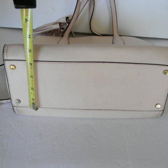 KATE SPADE ROWE BABY PINK PEBBLE LEATHER SATCHEL/CROSSBODY BAG TASSEL - Picture 5 of 8